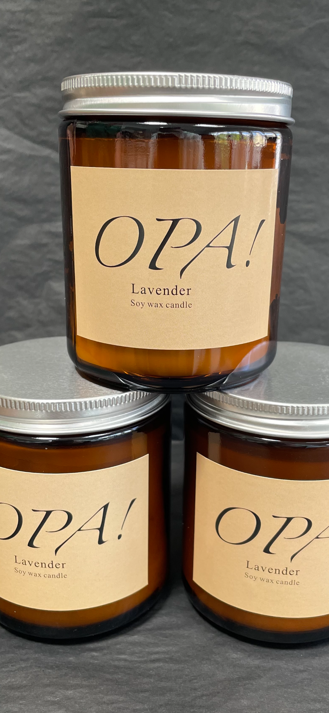 Lavender scented soy wax candle