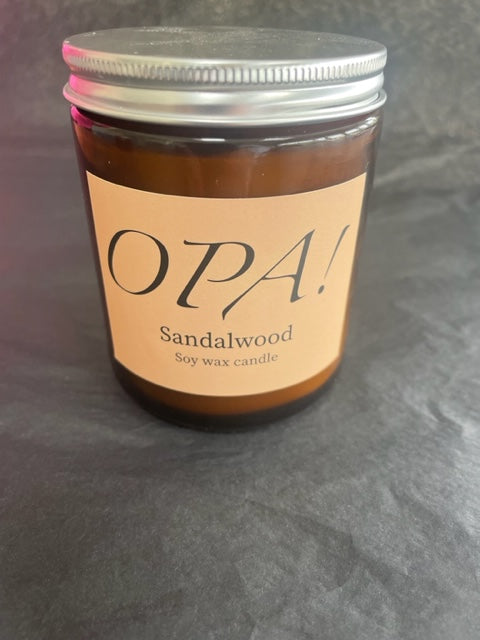 Sandalwood scented candle